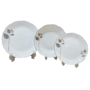 سرویس آرکوپال 6 نفره آیروپال مدل شاخه نبات نیلوفری لب طلا