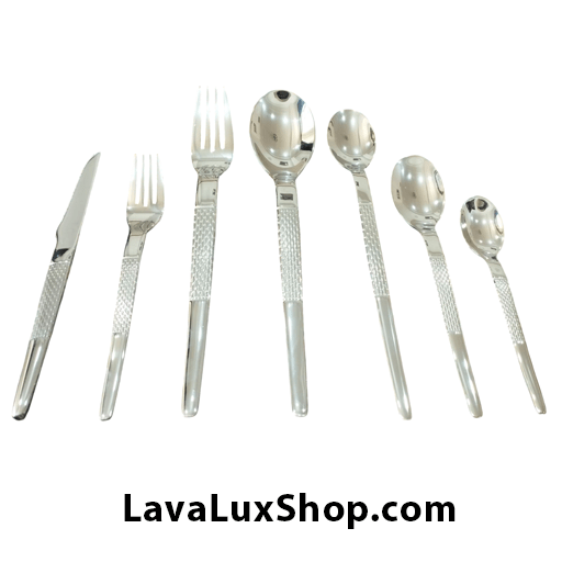 سرویس قاشق چنگال 24 نفره یونیک مدل آجری 9 سرویس قاشق چنگال 24 نفره یونیک مدل آجری