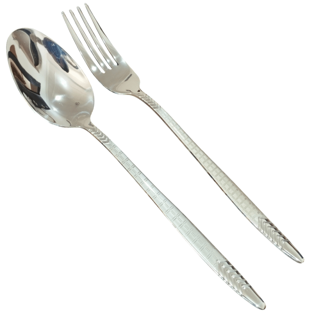 سرویس قاشق چنگال 24 نفره یونیک مدل گندمی لیزری