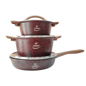 سرویس 10 پارچه گرانیتی دسته چوبی لایف اسمایل مدل P5