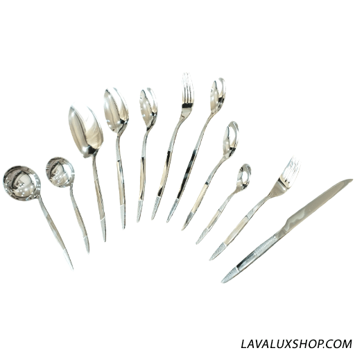 سرویس قاشق چنگال 24 نفره یونیک مدل سوسماری 6 سرویس قاشق چنگال 24 نفره یونیک مدل سوسماری