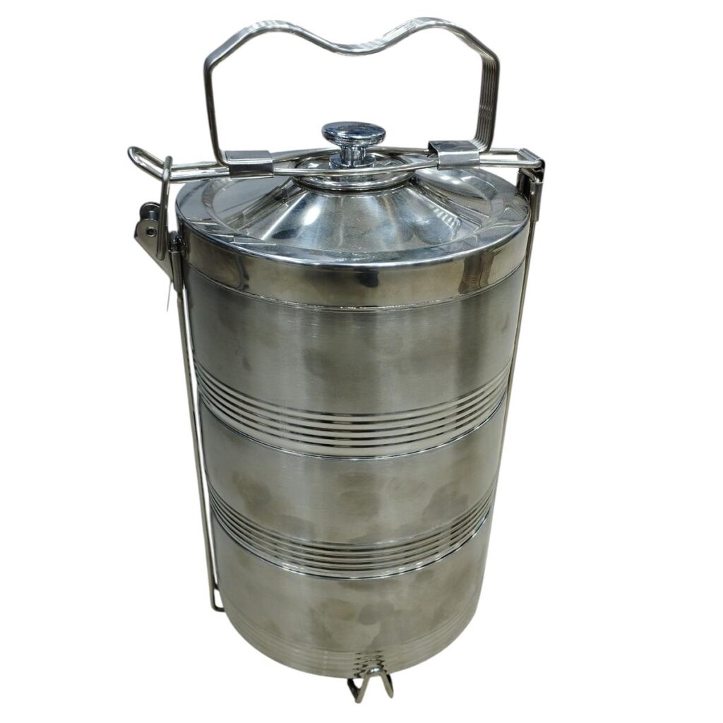 ست ظروف نگهدارنده غذا تمام استیل یکپارچه گیره دار