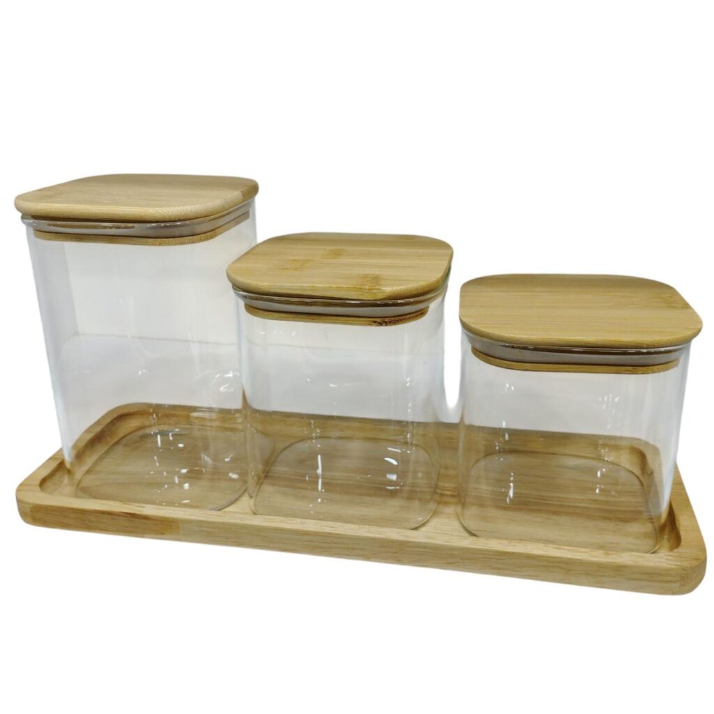 سرویس 4 پارچه پاسماوری پیرکس مدل مربعی